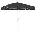 thumbnail image 1 of vidaXL Parasol de Plage Noir 200x125 cm, 1 of 5