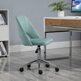 thumbnail image 2 of Vinsetto Armless Office Chair Swivel Computer Desk Chair, Green, 2 of 10
