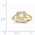 thumbnail image 2 of 10K Yellow Gold CZ Heart Ring, 2 of 2