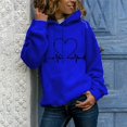 thumbnail image 2 of Penkiiy Chandail à Capuche pour Femmes Hiver Manches Longues Imprimé Col Rond Bleu Y2K Vêtements, 2 of 5
