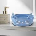 thumbnail image 5 of Cats Ear Cottons Thread Organizer Basket office Household Cosmetics Snacks Sundries Woven Desktop Organizer Box, 5 of 5