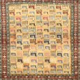 thumbnail image 1 of Ahgly Company Indoor Square Traditional Chrome Gold Yellow Persian Area Rugs, 8' Square, 1 of 6