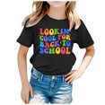 thumbnail image 1 of WEAIXIMIUNG T-Shirts de Sport pour Filles 10-12 Ans Rentrée Scolaire Imprimé Graphique Col Rond Manches Courtes T-Shirt Décontracté d'Été, 1 of 4