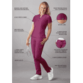 thumbnail image 3 of Adar Addition Go-Higher Scrub Set For Women - Notched V-Neck Scrub Top & Skinny Cargo Scrub Pants, 3 of 7