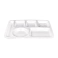 thumbnail image 1 of Commercial Grade Fast Food Trays Heat Imitation Porcelain Compartment Plates For School And Institutional Cafeterias Durable Tableware, 1 of 4