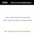 thumbnail image 2 of MAX Advanced Brakes - Front Brake Kit For 2005-2006 Mitsubishi Outlander| Carbon Ceramic Brake Pad and Rotor Kit| Drilled Slotted Brake Rotors, 2 of 9