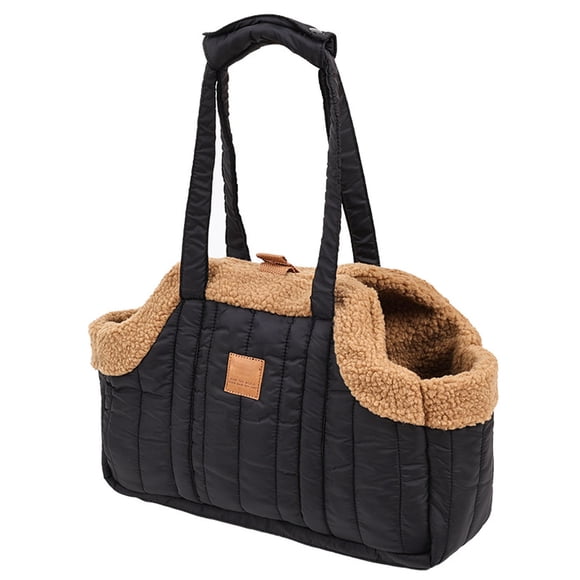Winter Tote Bag for Small Dogs with Secure Harness Clip – Water- Pet Travel Handbag Designed for Shopping Hiking and Walking