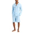 thumbnail image 2 of CLUBROOM sous-Vêtements Bleu Pâle Chemise de Nuit à Col Cranté Haut de Pyjama TTG, 2 of 2