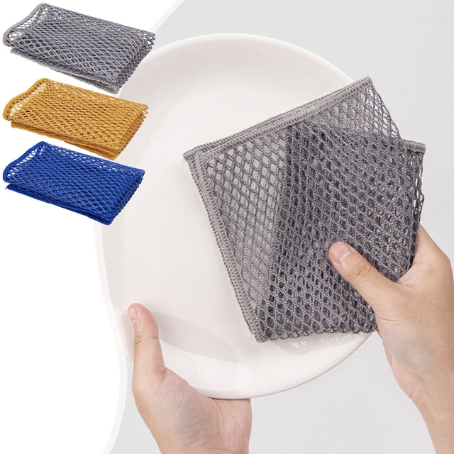 Under 10,Kitchen Table Cleaning Cloth, Fiber Absorbent Bathroom Decontamination Cloth, Multi-Purpose Household Cleaning Cloth for Kitchen & Bathroom Use, | Polyester, Blue-454 $BS$3