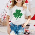 thumbnail image 2 of WEAIXIMIUNG T-Shirts pour Adolescentes 12-14 Ans Tendance Manches Courtes Été Col Rond T-Shirt Coupe Décontractée Basique 8-9 Ans, 2 of 4