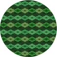 thumbnail image 1 of Ahgly Tapis Rond Lavable en Machine Intérieur Transitionnel Vert Émeraude Profond, 4 Pieds Rond, 1 of 7