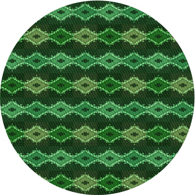 Ahgly Tapis Rond Lavable en Machine Intérieur Transitionnel Vert Émeraude Profond, 4 Pieds Rond