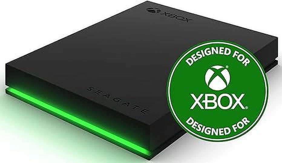 Disque dur externe Seagate Game Drive pour Xbox 2 To HDD portable - USB 3.2 Gen 1, noir avec barre LED verte intégrée, certifié Xbox, services de récupération de 3 ans (STKX2000400)…