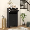 thumbnail image 2 of HOMCOM Armoire à Chaussures Moderne avec 3 Tiroirs Basculants pour 12 Paires de Chaussures, 2 of 10