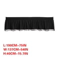 thumbnail image 3 of Iumwxz Draps de lit Couleur Unie Jupe de lit Élastique Enveloppante Extensible Tablier de lit Intégré drap lit Grand polyester Prix Réduit, 3 of 9