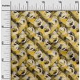 thumbnail image 2 of oneOone Silk Tabby Yellow Fabric Abstract Fabric For Sewing Printed Craft Fabric By The Yard 42 Inch Wide, 2 of 4