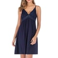 thumbnail image 2 of Timegard Robe de Nuit pour Femmes en Dentelle à Col en V avec Nœud, Ample, Froncée, Ajustée, Tenue d'Intérieur, Robe de Pyjama, 2 of 8