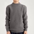 thumbnail image 2 of Posijego 4-18 Years Girls Boys Sweaters Crew Neck Solid Color Long Sleeve Knit Pullover Tops Fall Winter Clothes, 2 of 6