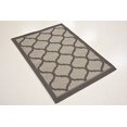 thumbnail image 2 of Unique Loom Tapis d'Intérieur et d'Extérieur en Treillis 2' 2" x 3', Gris/gris Foncé, 2 of 5