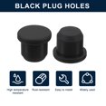 thumbnail image 2 of Uxcell 32Pcs Black Rubber Stopper, 10.5m Plug Holes for 10-10.3mm/0.4-0.41" Hole, 2 of 6