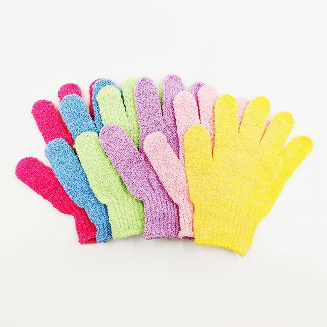 Gants de Lavage Exfoliants, Mitaine d'Exfoliation Corporelle
