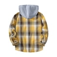 thumbnail image 4 of Ceisia Chemise à Capuche à Manches Longues pour Homme, Décontractée, à Carreaux Patchwork, Boutonnée, Cadeau, 4 of 9