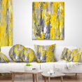thumbnail image 4 of Motif Abstrait Gris et Jaune - Coussin Décoratif Abstrait - 12x20, 4 of 5