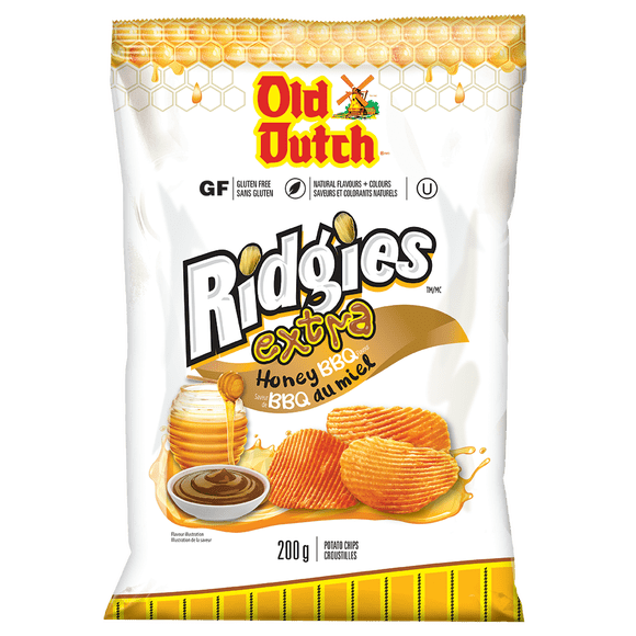 Old Dutch Ridges Extra Honey BBQ Potato Chips