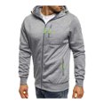 thumbnail image 2 of Kmbangi Hooded Jacket+Solid Color Long Sleeve Sweatshirt with Zipper Pocket, 2 of 5
