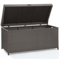 thumbnail image 4 of Pemberly Row Coffre de Terrasse en Osier pour Patio, Gris Patiné, 4 of 8