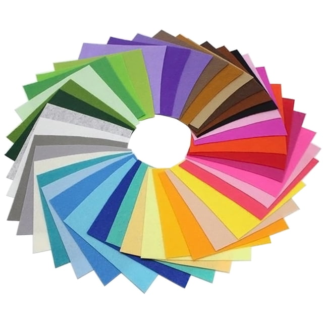 Miangastore 40 Pcs Carrés en Feutre de Polyester en Tissu Non Tissé pour Projets de Bricolage Patchwork Matériel d'Artisanat