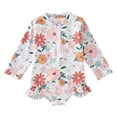thumbnail image 1 of Toddler Girl Swimsuits Rash Guard Summer Long Sleeve Sun Protection Bathing Suit for Teens 2-3 Years, 1 of 8