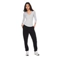 thumbnail image 2 of No Boundaries Women's Long Sleeve Henley Top, 2 of 6