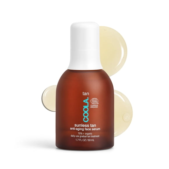 COOLA Sérum Visage Autobronzant Biologique Sans Soleil, Soins de la Peau Anti-âge Testés par des Dermatologues Infusés d'Acide Hyaluronique, Végane et non-OGM, Piña Colada, 1,7 Fl Oz