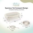 thumbnail image 3 of Dolu Nuve 3-Piece Foldable Baby Bath Set, Infant Tub, Bucket & Rinse Cup, Beige, 3 of 5