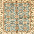 thumbnail image 1 of Ahgly Company Indoor Square Abstract Dark Gold Brown Oriental Area Rugs, 4' Square, 1 of 6