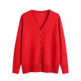 thumbnail image 4 of MeetoTime Women's Long Sleeve Lightweight Cardigans Open Front Button down Soft Knit Sweater Outwear, 4 of 7