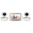 thumbnail image 1 of Motorola VM50G Video Baby Monitor with Pan, Tilt & Zoom - 2 Camera Set - White & Gold, 1 of 5