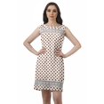 thumbnail image 1 of Moomaya Printed Women Back Slit Dress Sleeveless Scoop Neck Mini Shift Dress, 1 of 4