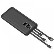 MesaSe Portable 8000mAh 10000mAh Cell Phone Charger with 4pcs USB Input Cable Digital Display Mobile Power Charging Treasure