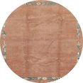 thumbnail image 1 of Ahgly Company Tapis d'Intérieur Ronds Abstraits Orange Tapis de Zone Abstraits, 3 Pieds Rond, 1 of 6