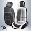 thumbnail image 3 of Maidao Car Seat Covers Full Set for Cadillac for Escalade 1999-2000 5 Seats Leather Compatible Airbag Water Resistant Front Rear Cushion Protector with Headrest Black, 3 of 6