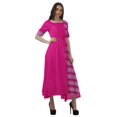 thumbnail image 3 of Moomaya Robe de Soirée à Manches Courtes en Viscose Style Santoon à Encolure Dégagée pour Femmes, 3 of 4