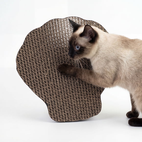 One Paw, Sea Shell Cat Scratcher, Cat Scratching Pad, Made of Cardboard, for Cats