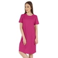 thumbnail image 4 of Inkmeso Robe T-Shirt d'Été Décontractée Unie pour Femmes, Coupe Ample, Tunique à Manches Courtes, Robe de Nuit, 4 of 7