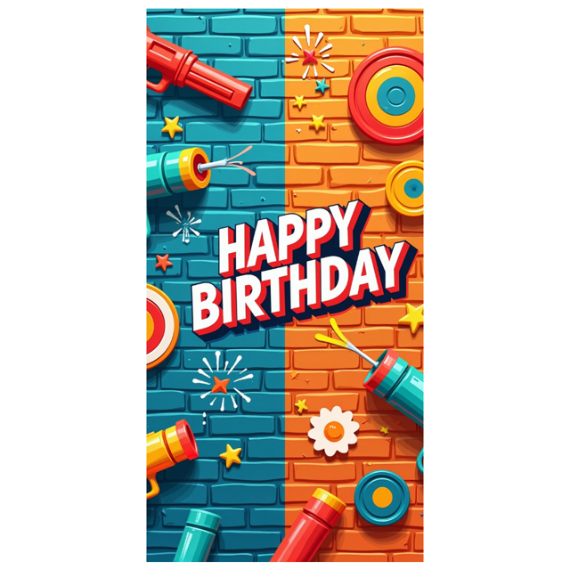 Colorful Arcade Themed Happy Birthday Banner Backdrop Party Decorations for Birthday Party Gaming Themed Events Photography Props Photo Booth Setups