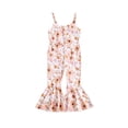 thumbnail image 1 of Gupgi Kid Baby Girl Floral Overalls Romper 1-5 Years Toddler Summer Bunny Print Jumpsuit Flared Pants, 1 of 4