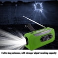thumbnail image 4 of Hand Crank Radio With 2000 mAh Emergency Power Bank, AM/FM/NOAA Weather Band, Built-in Flashlight, Alarm, and USB Charging, 4 of 6
