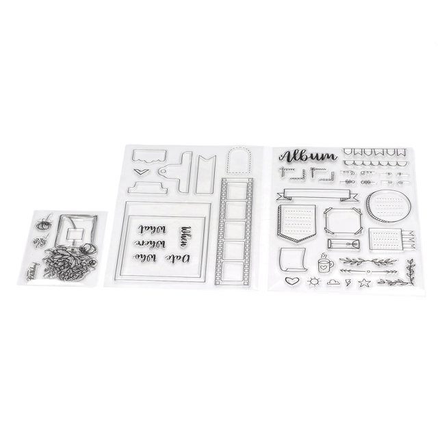 Timbres Décoratifs, Pratiques Durables Réutilisables Transparents pour Cartes de Vœux