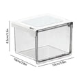 thumbnail image 3 of Birdeem Clear Stackable Drawer Organizer Bins, Plastic Bathroom Storage for Under Sink, Vanity & Cabinet, Transparent Makeup Cosmetic Container with White Frame, Slide-Out Design for Small Items, 3 of 7